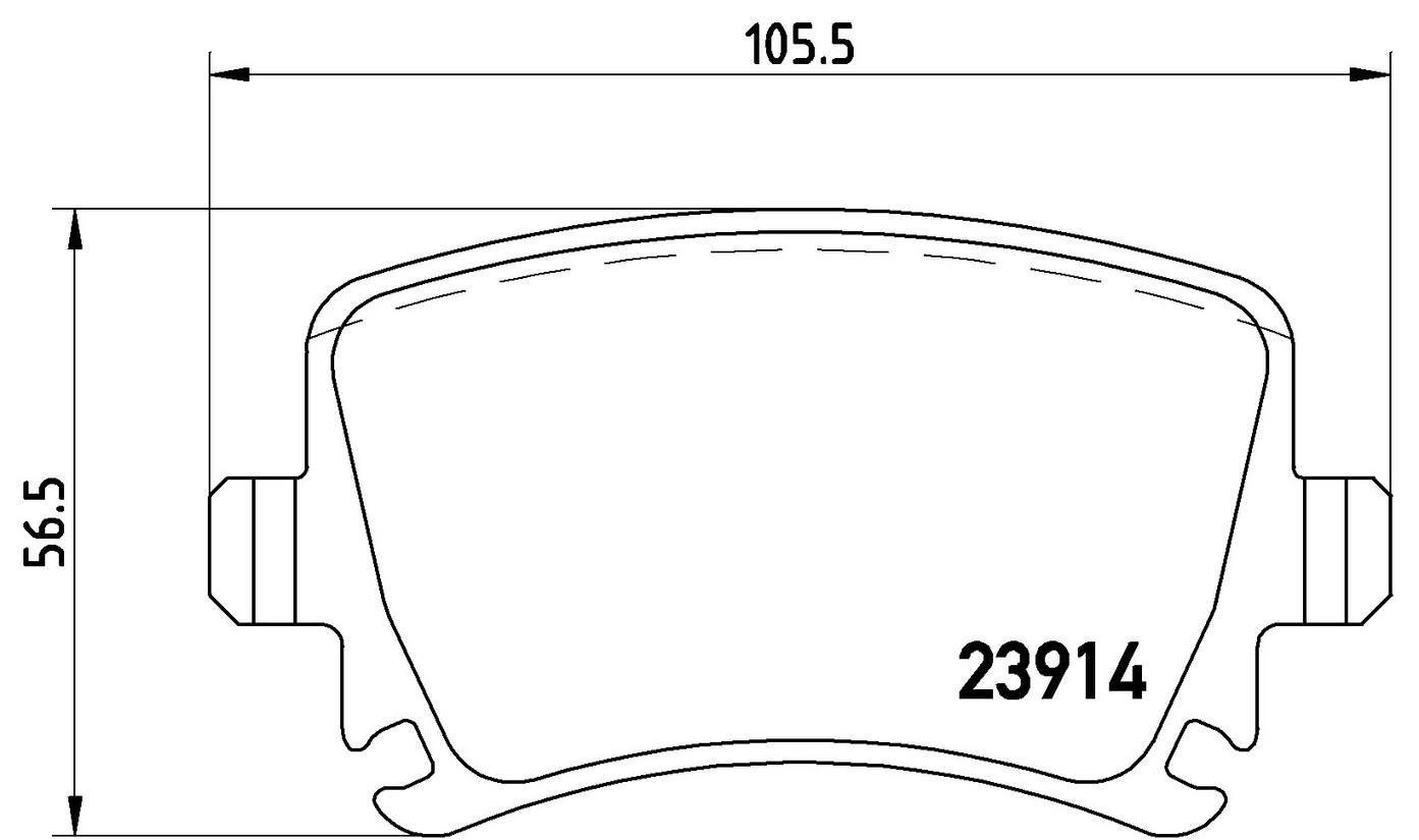 Audi VW Disc Brake Pad Set - Rear (Low-Metallic) 8E0698451J - Brembo P85073